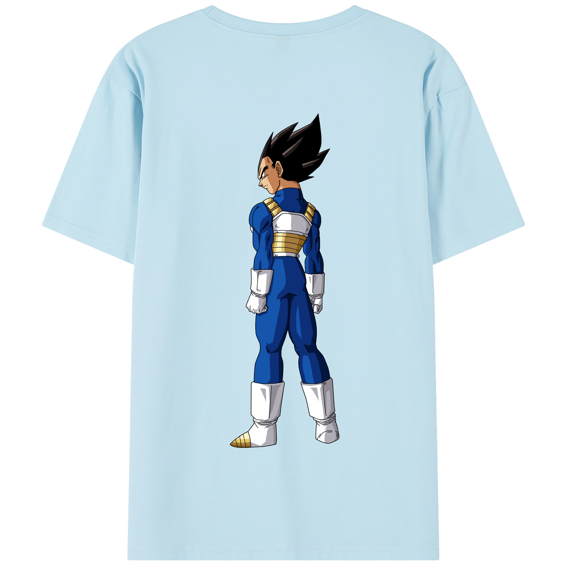 （画像用） ドラゴンボール ベジータ四世（Bejīta Yonsei）DRAGON BALL Vegeta IV 綿100％半袖Tシャツ（背面プリント）